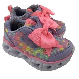Skechers S-Lights Toddler Pink and Pastel Sneakers Toddler Size 5 Lights UP
